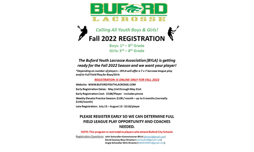 Fall 2022 Registration is OPEN
