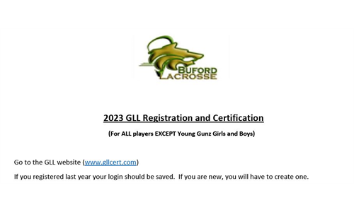 Spring 2023 GLL Certification